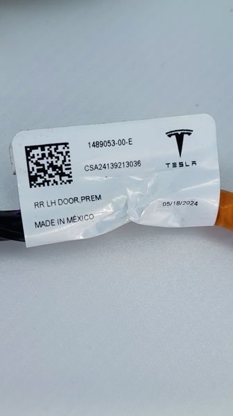 Проводка дверей задньої лівої (Вживаний оригінал) TESLA Model Y 1489053-00-E 1489053-00-E фото